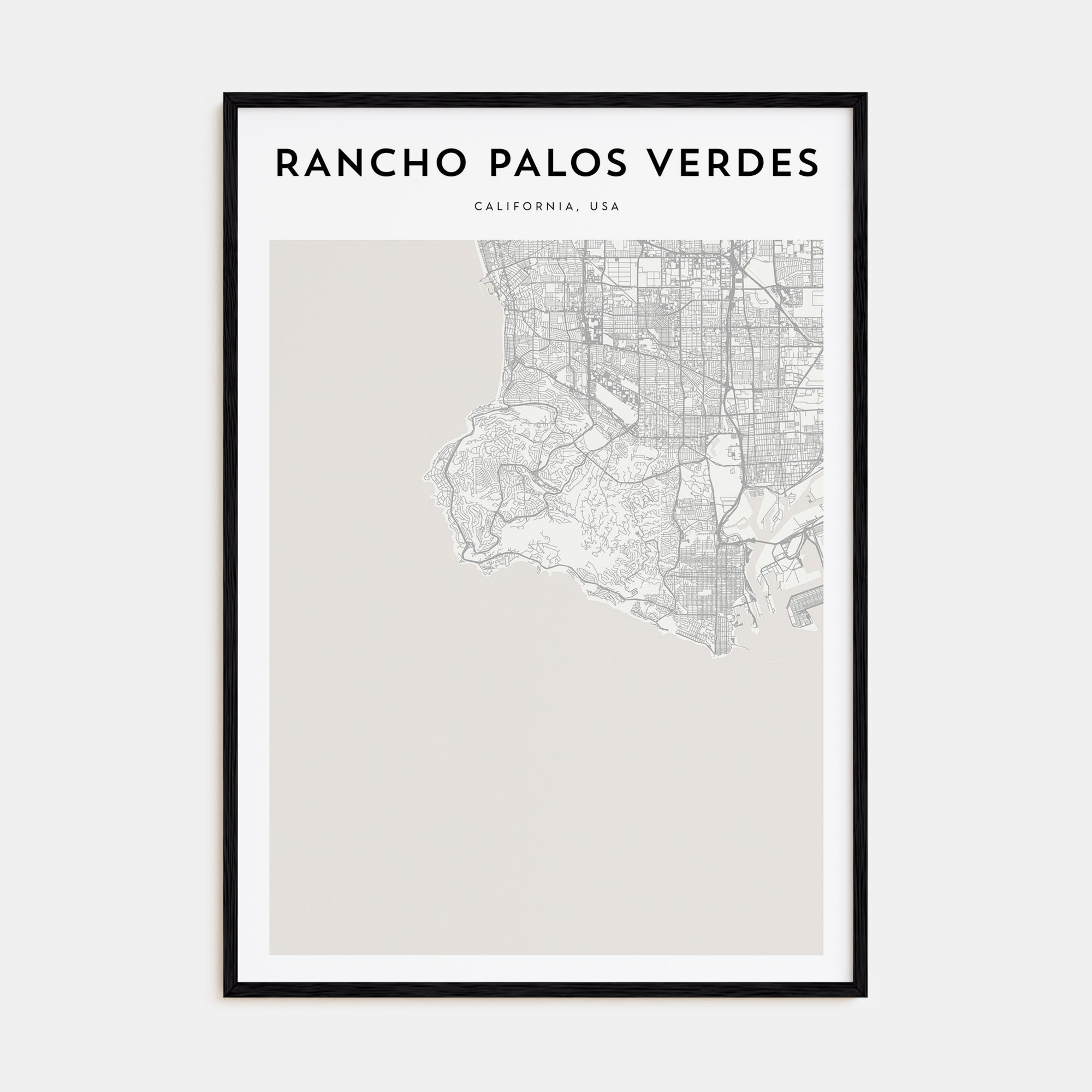 Rancho Palos Verdes Map Portrait Poster