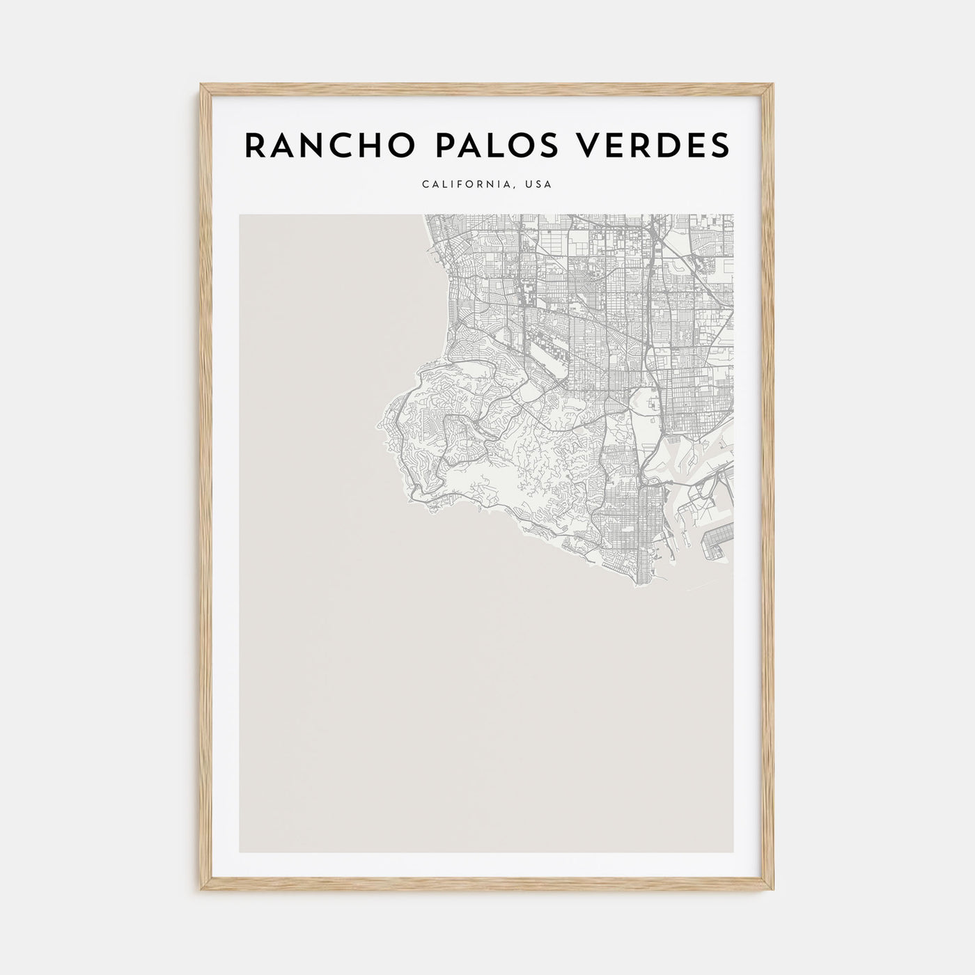 Rancho Palos Verdes Map Portrait Poster