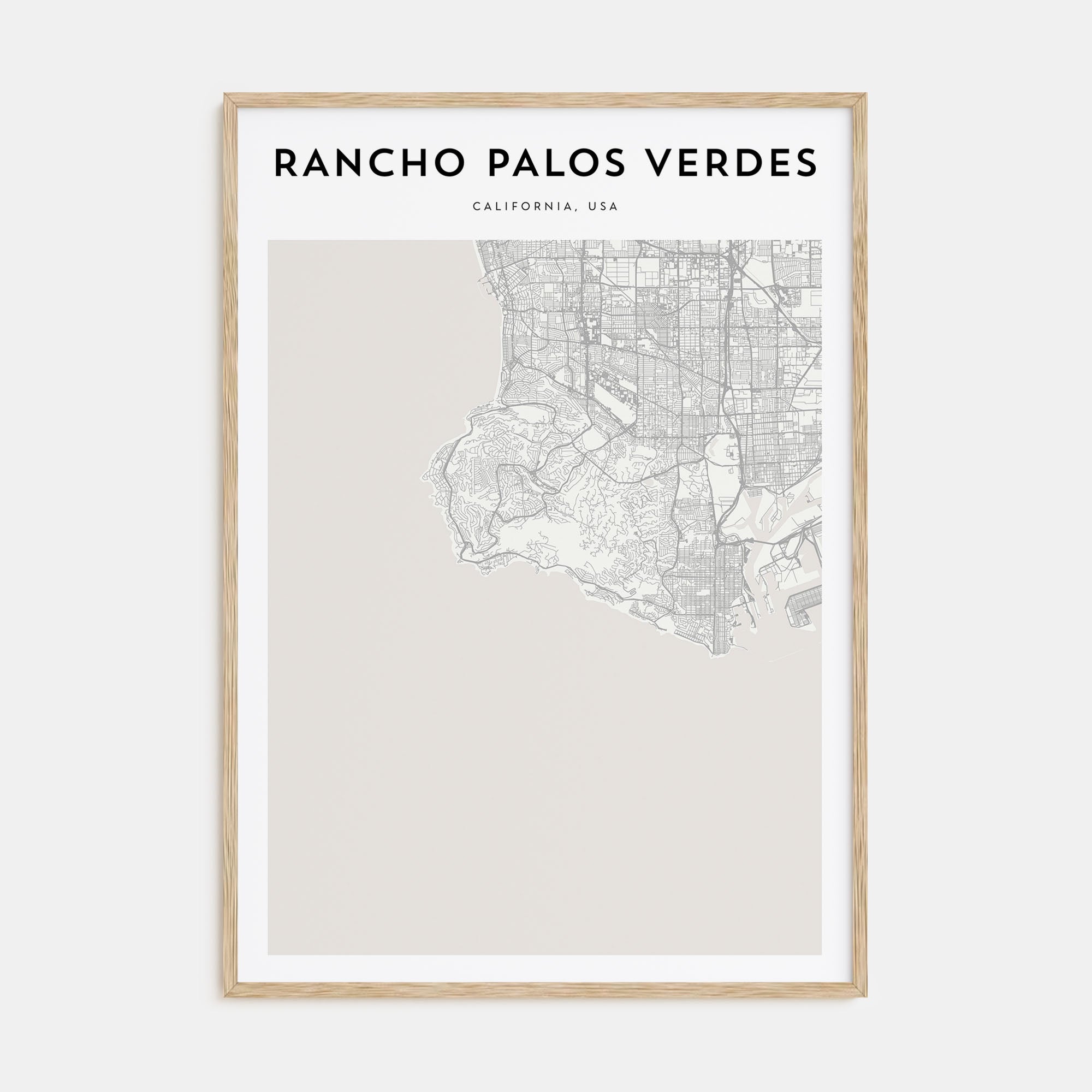 Rancho Palos Verdes Map Portrait Poster