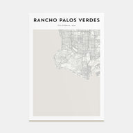 Rancho Palos Verdes Map Portrait Poster