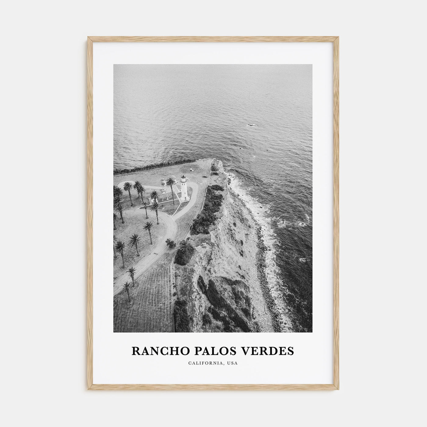 Rancho Palos Verdes Portrait B&W Poster