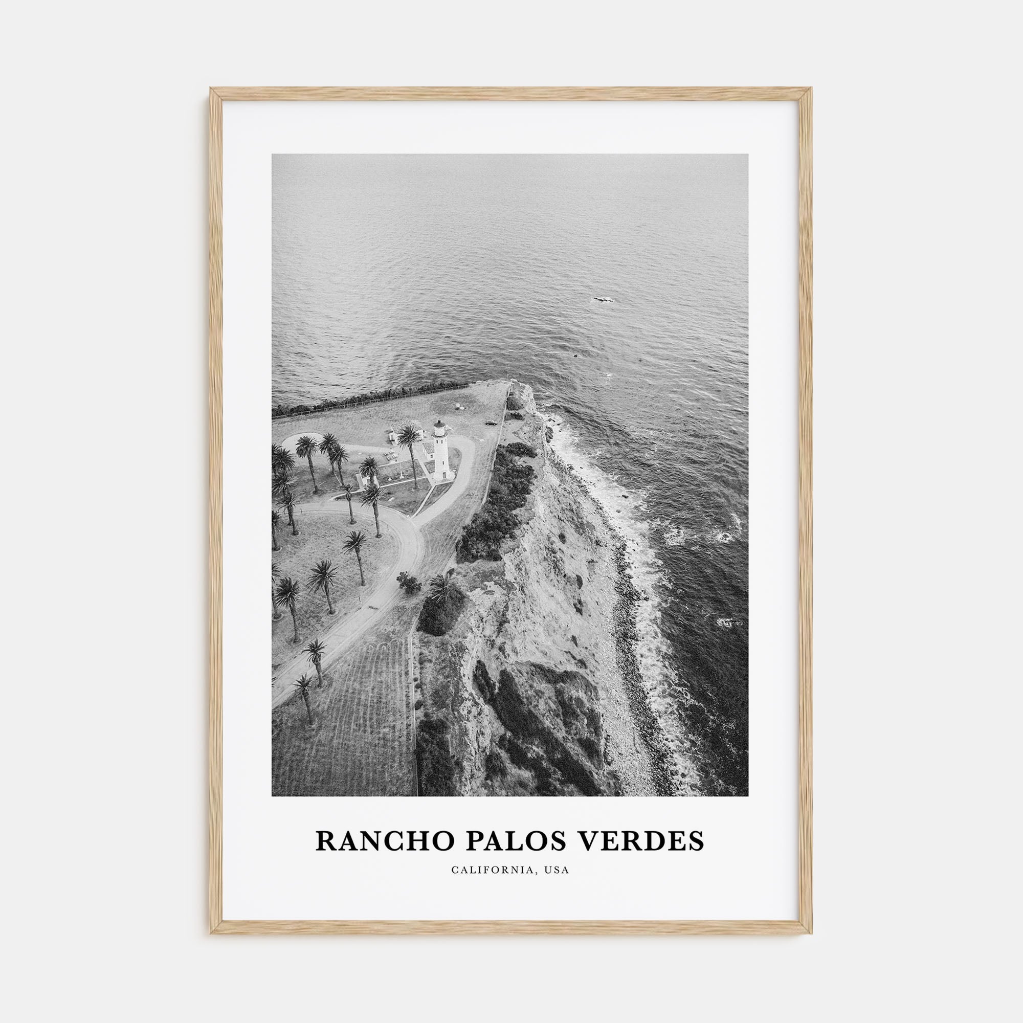 Rancho Palos Verdes Portrait B&W Poster