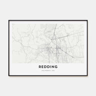 Redding Map Landscape Poster