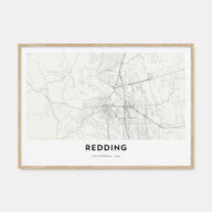 Redding Map Landscape Poster