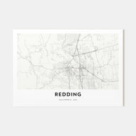 Redding Map Landscape Poster