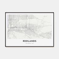 Redlands Map Landscape Poster