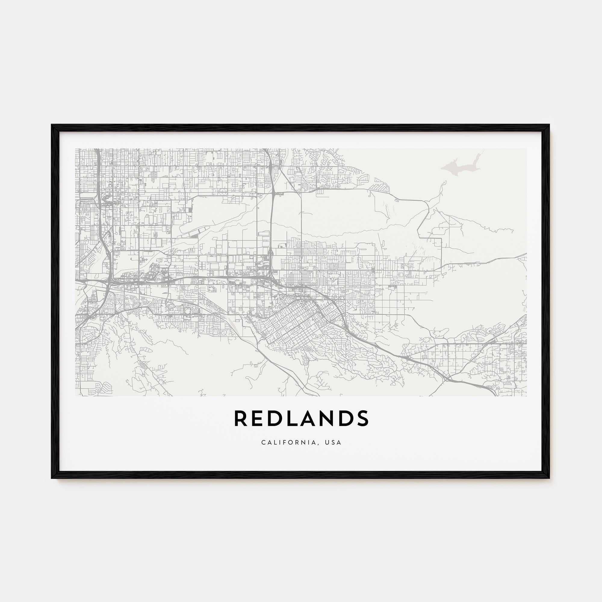 Redlands Map Landscape Poster