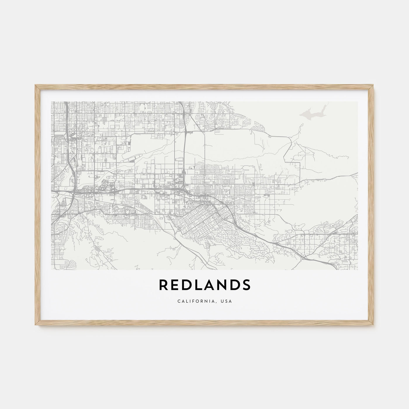 Redlands Map Landscape Poster