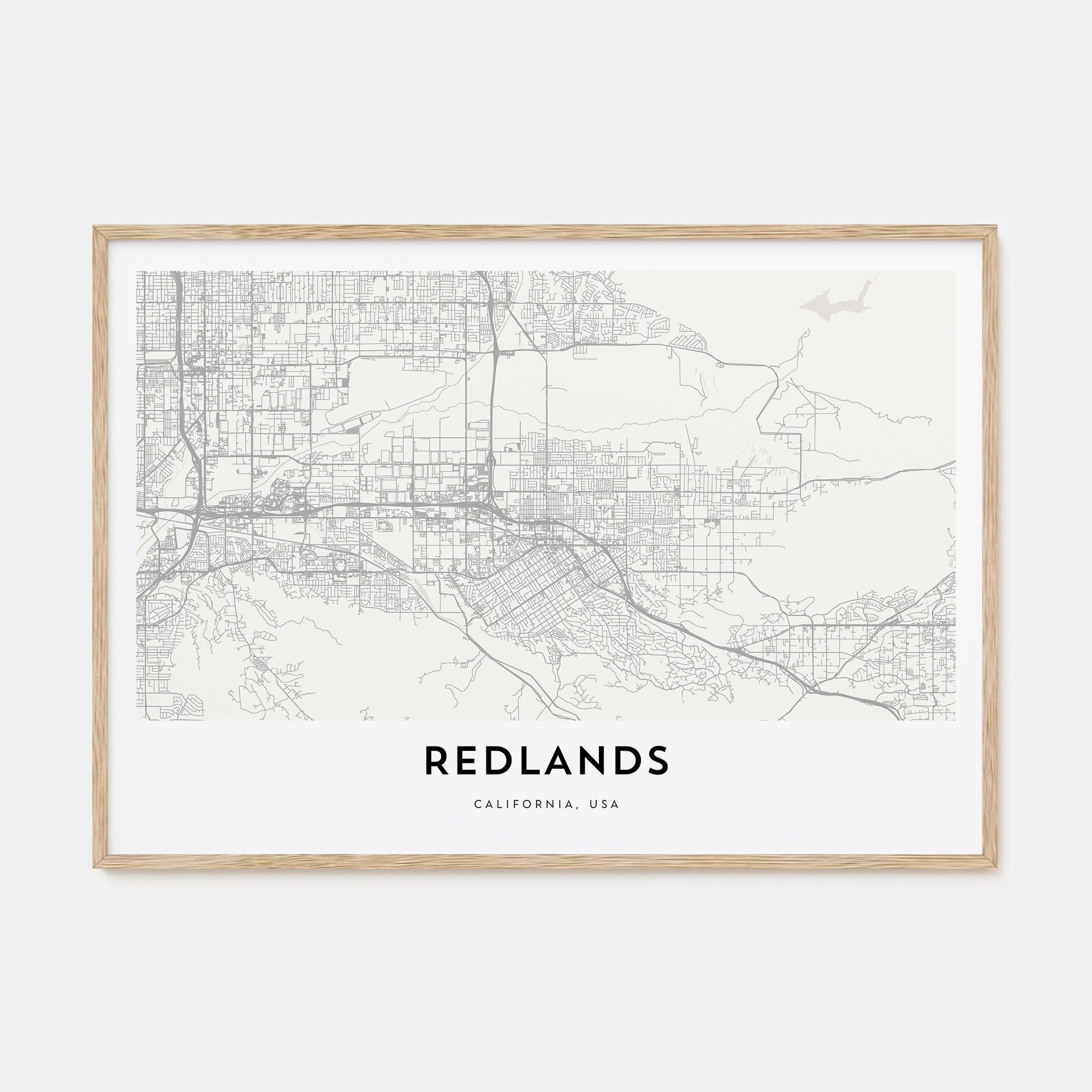 Redlands Map Landscape Poster