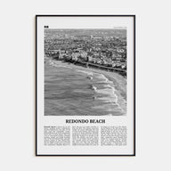 Redondo Beach Travel B&W Poster