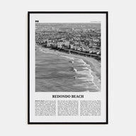 Redondo Beach Travel B&W Poster