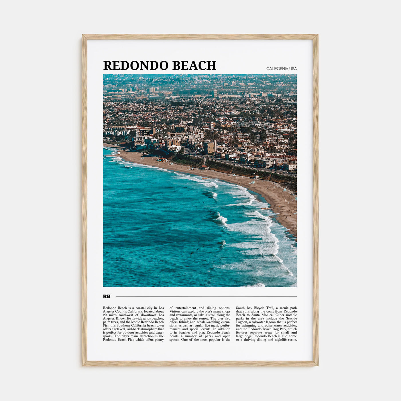 Redondo Beach Travel Color Poster