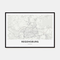 Regensburg Map Landscape Poster