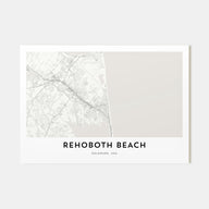 Rehoboth Beach Map Landscape Poster
