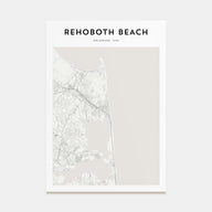 Rehoboth Beach Map Portrait Poster