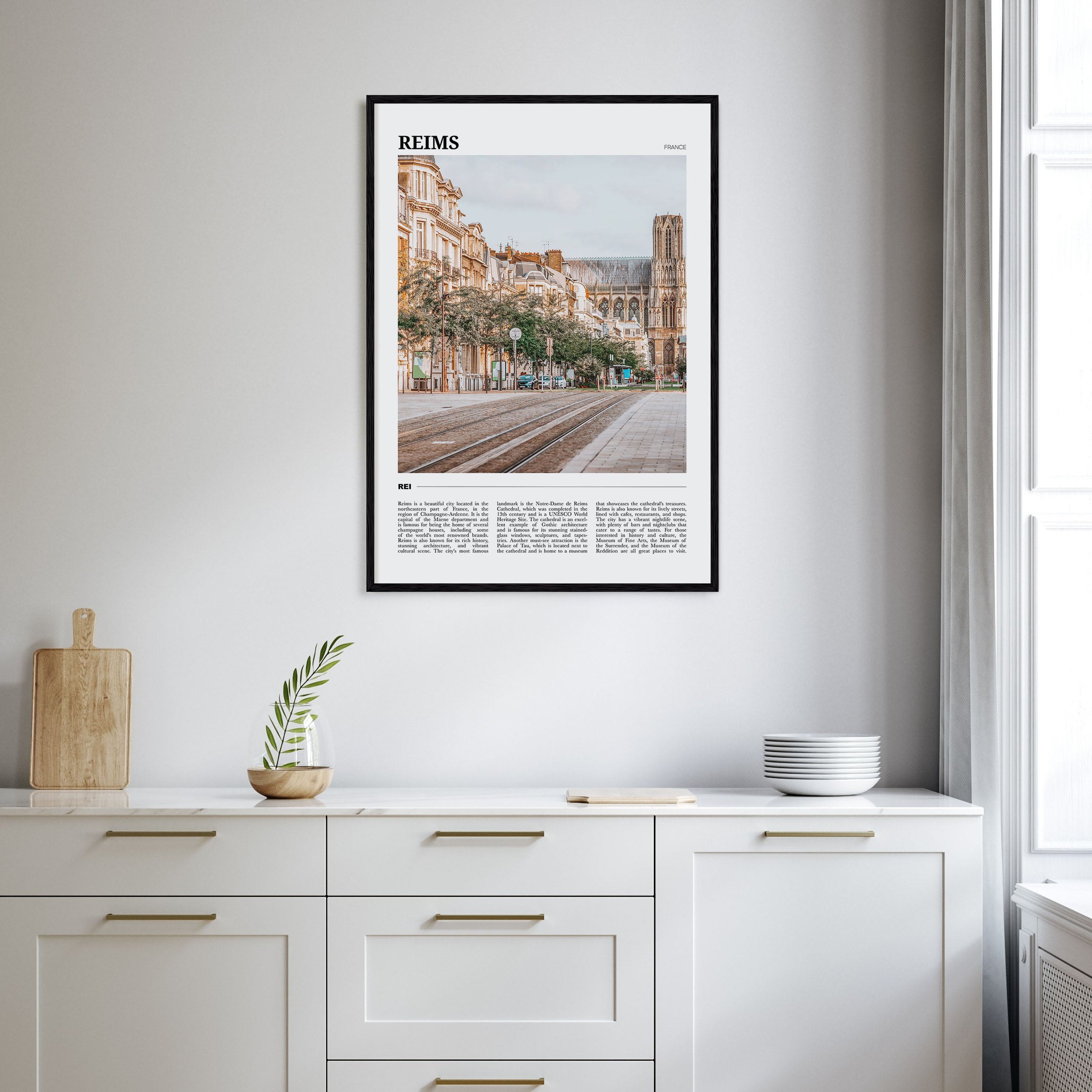 Reims Travel Color Poster