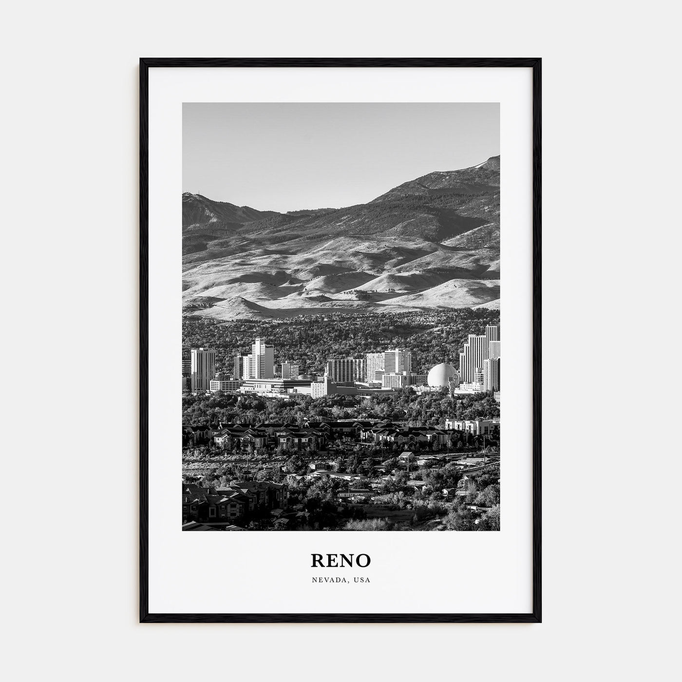 Reno Portrait B&W Poster