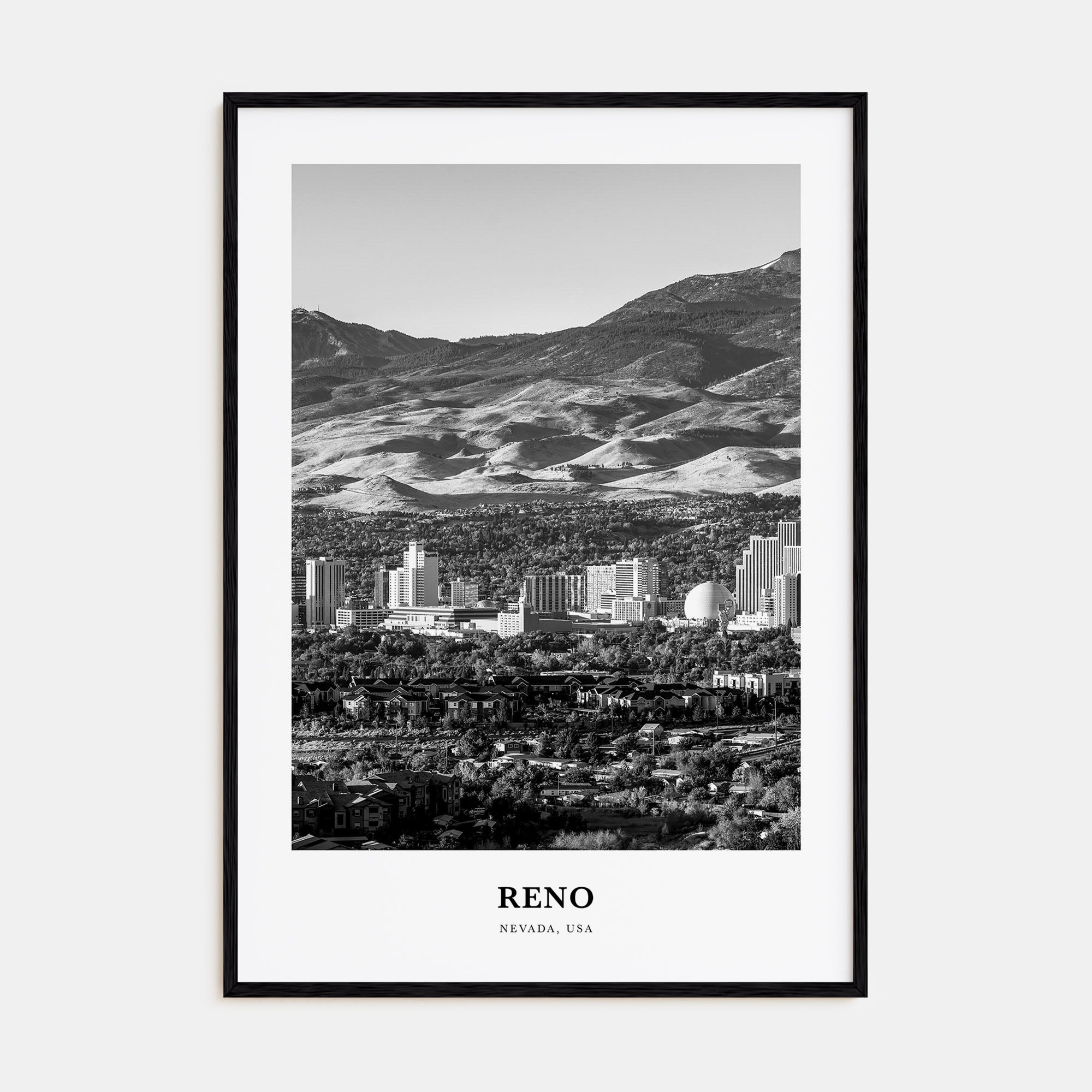 Reno Portrait B&W Poster
