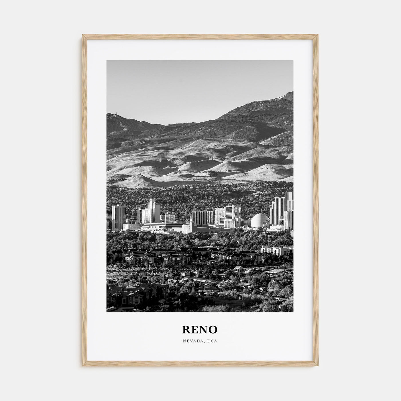 Reno Portrait B&W Poster