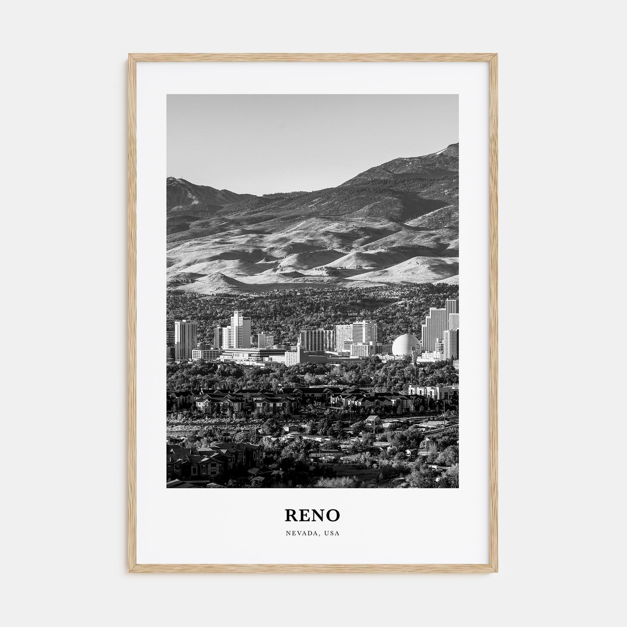 Reno Portrait B&W Poster