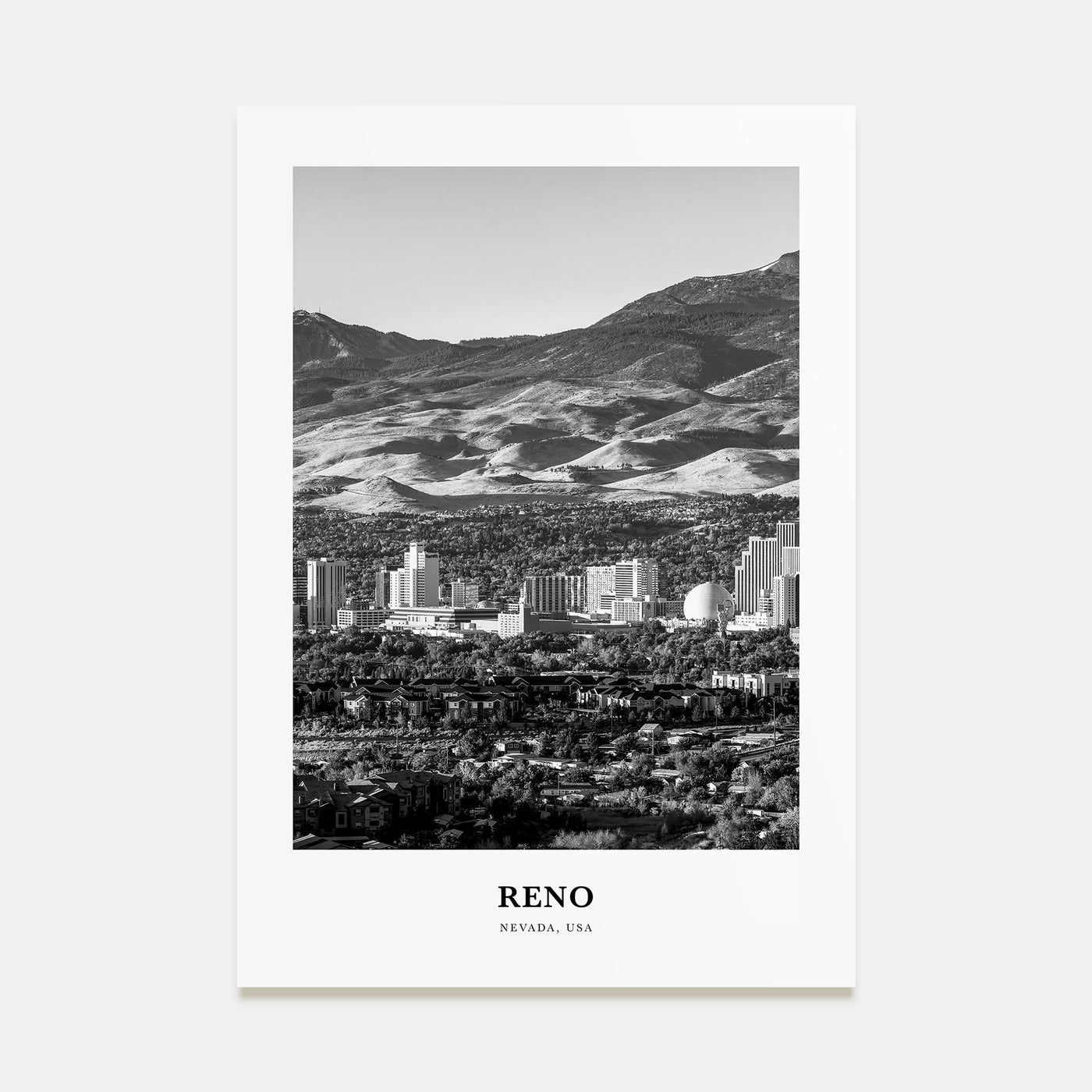 Reno Portrait B&W Poster