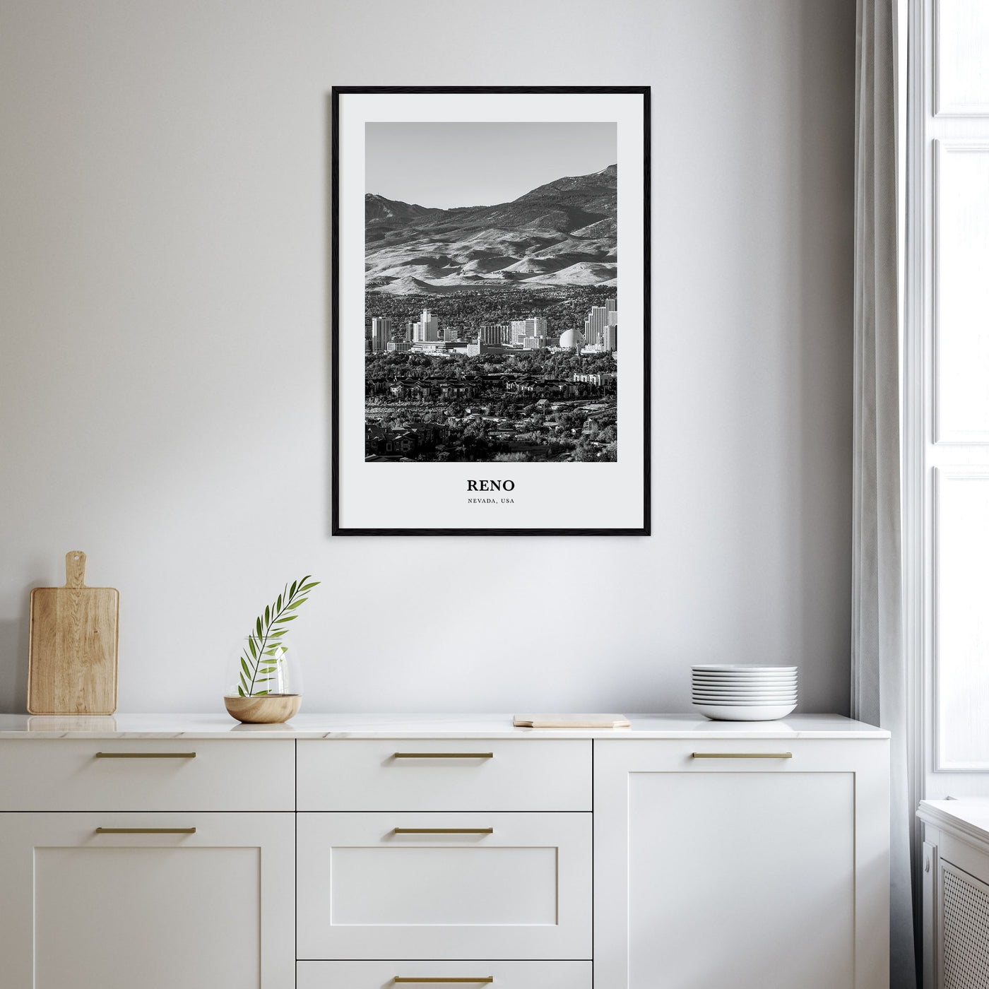 Reno Portrait B&W Poster
