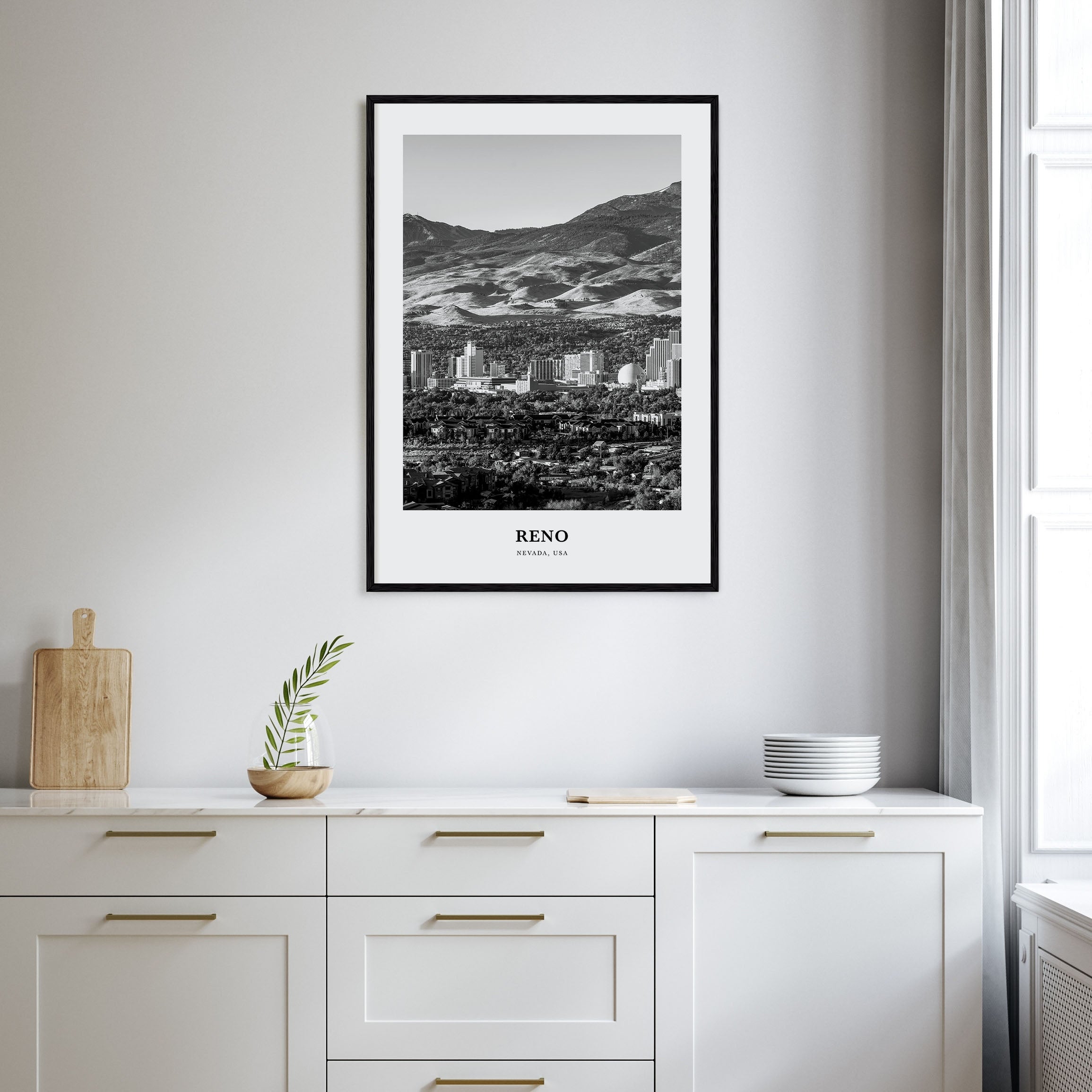 Reno Portrait B&W Poster