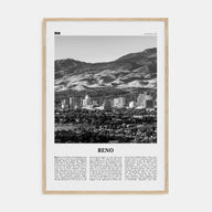 Reno Travel B&W Poster