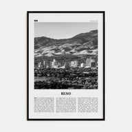 Reno Travel B&W Poster