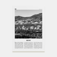 Reno Travel B&W Poster