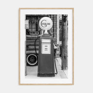 Retro Gas Pump Photo B&W Poster