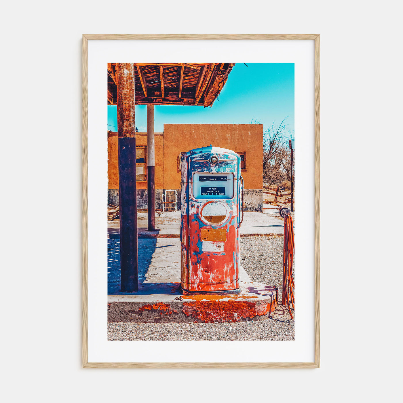 Retro Gas Pump Photo Color Poster