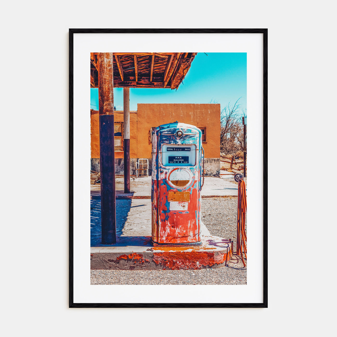 Retro Gas Pump Photo Color Poster