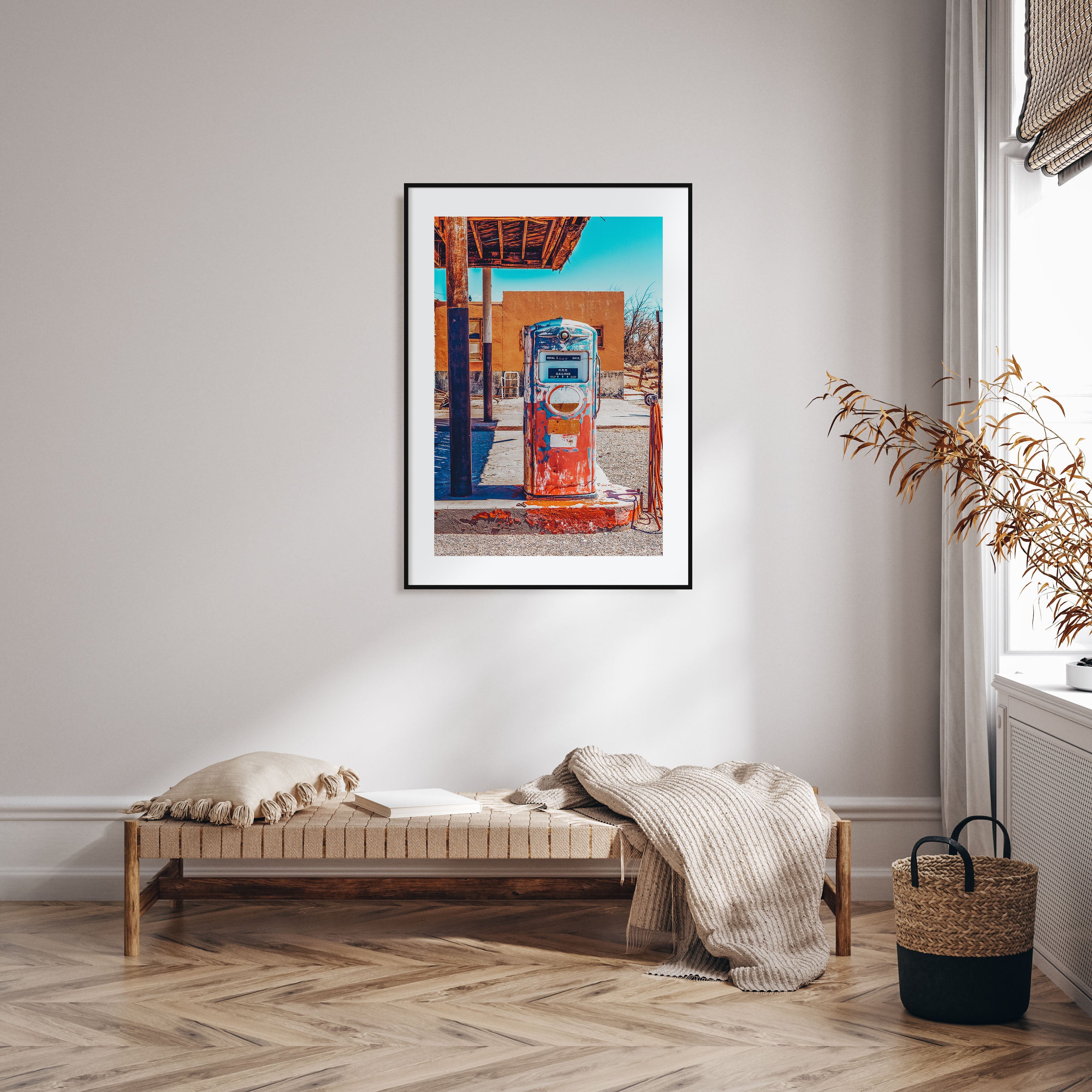 Retro Gas Pump Photo Color Poster