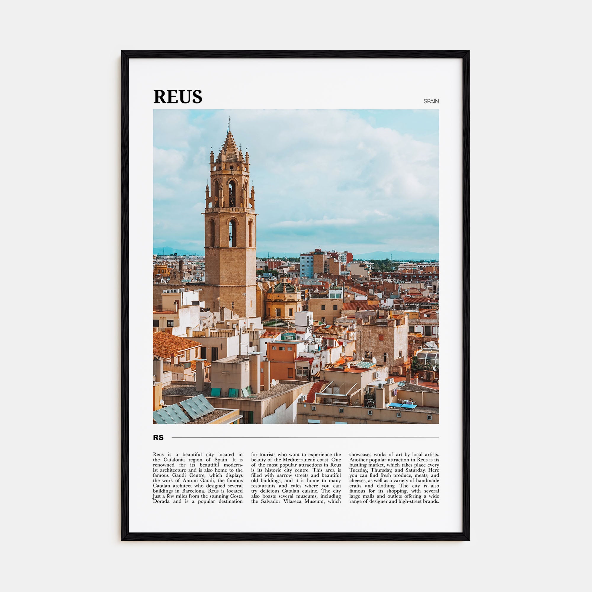 Reus Travel Color Poster
