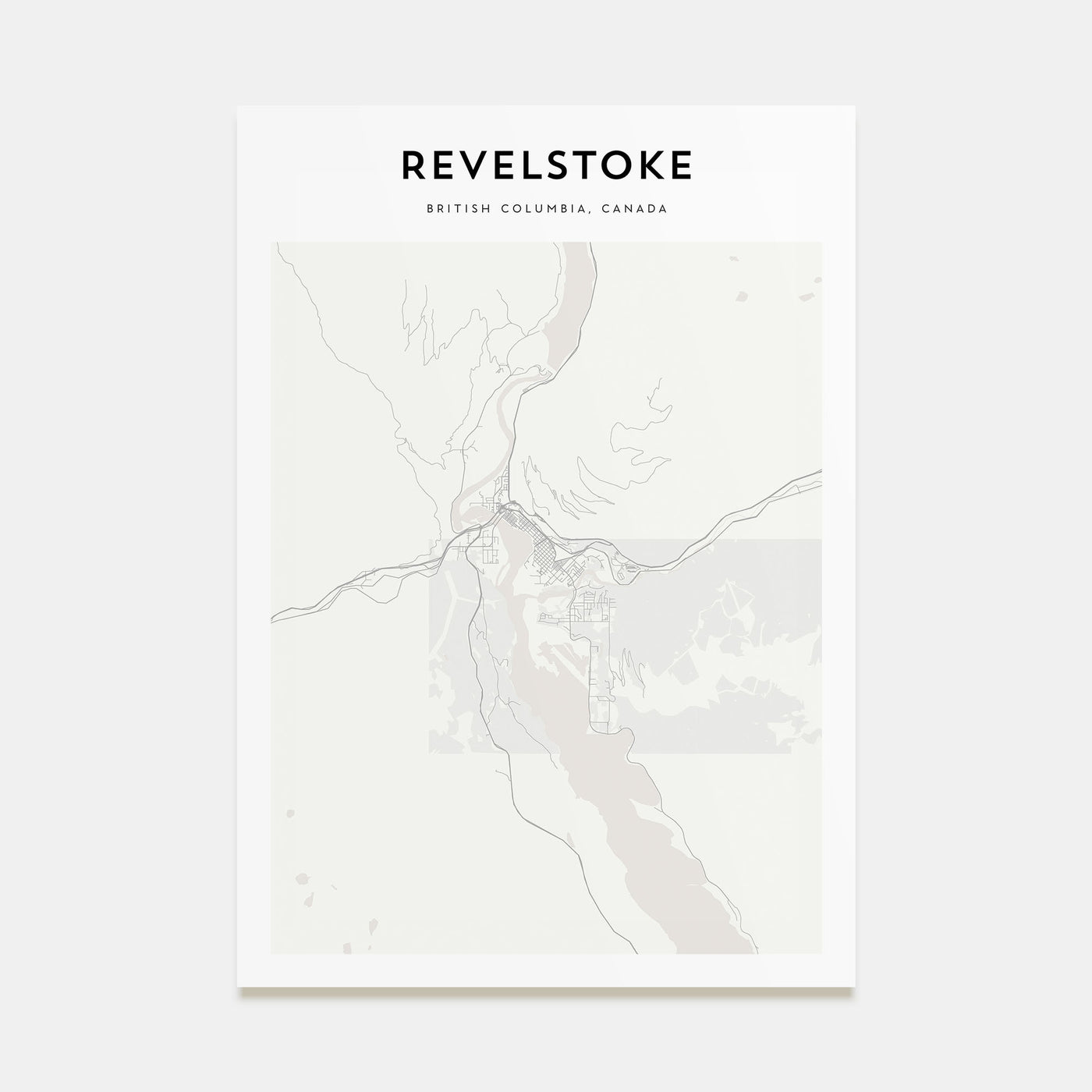 Revelstoke Map Portrait Poster