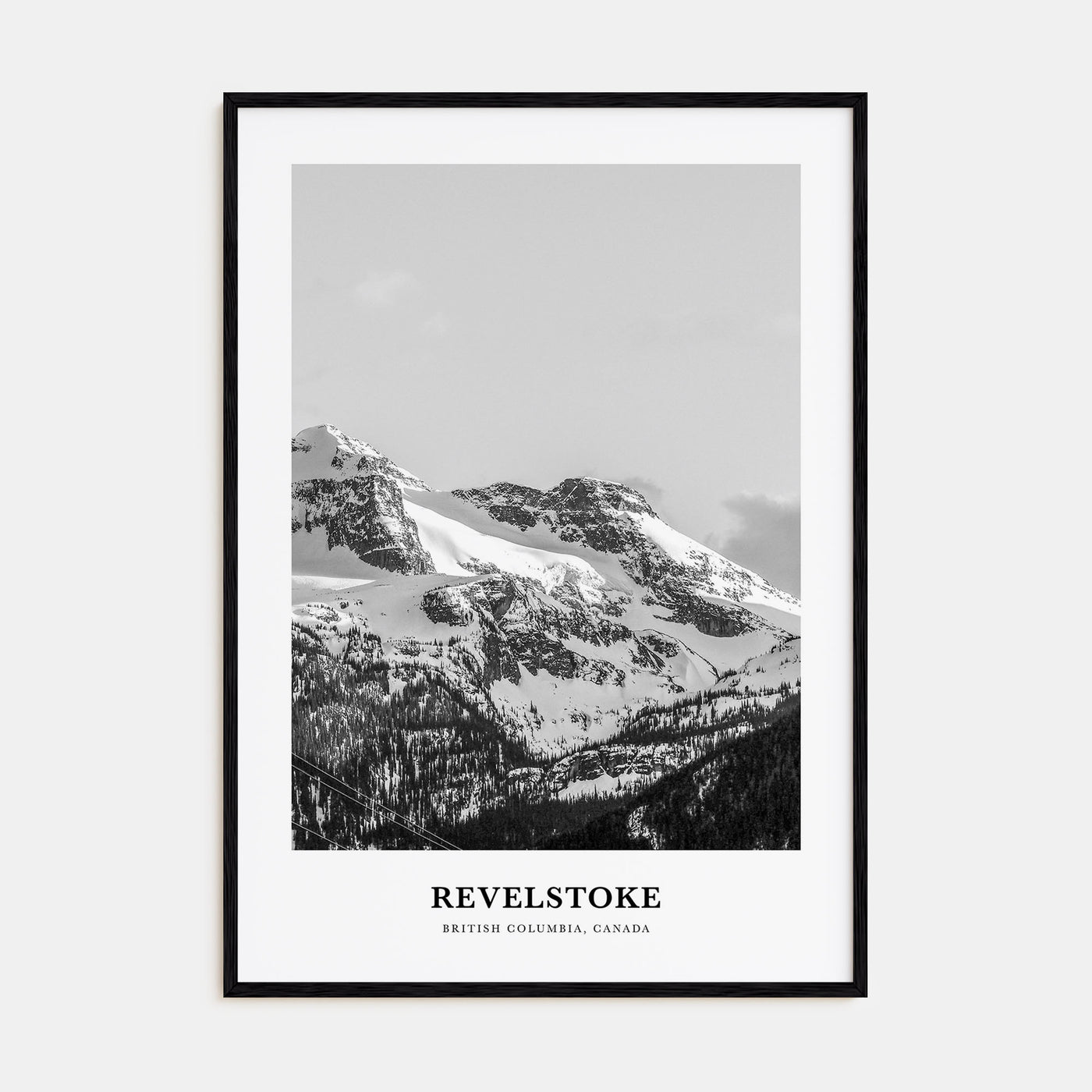 Revelstoke Portrait B&W Poster