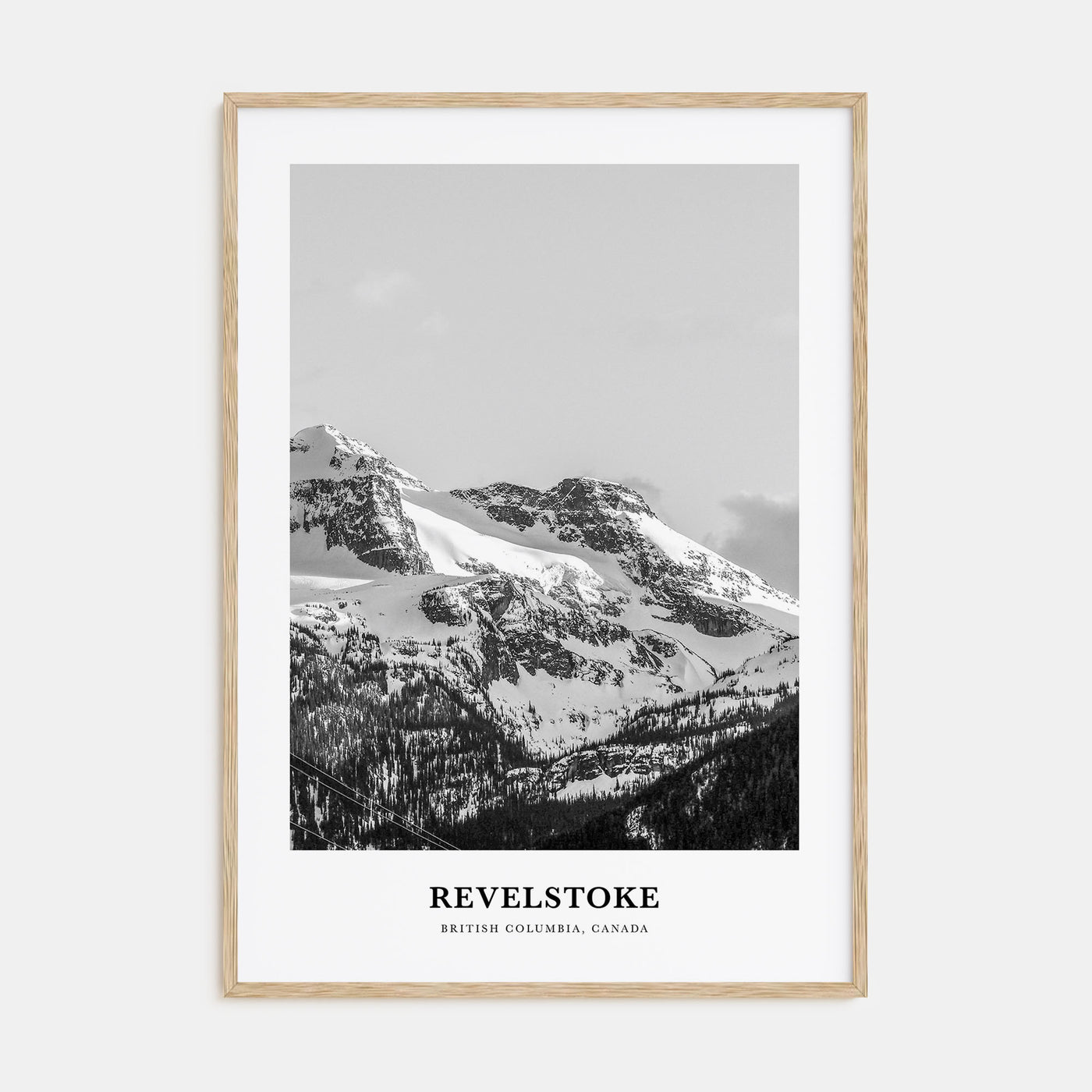 Revelstoke Portrait B&W Poster