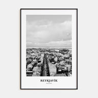 Reykjavík Portrait B&W Poster