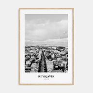 Reykjavík Portrait B&W Poster