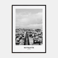 Reykjavík Portrait B&W Poster