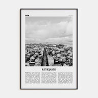 Reykjavík Travel B&W Poster