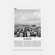 Reykjavík Travel B&W Poster