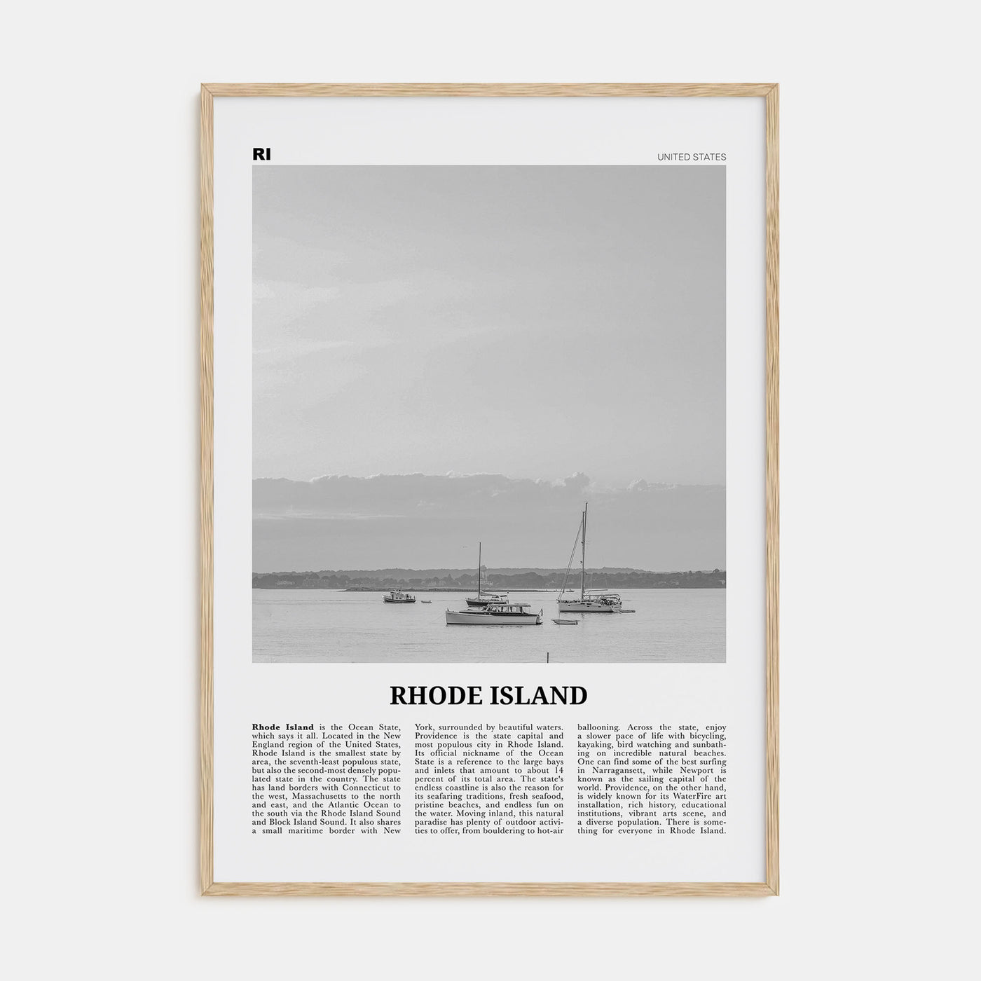 Rhode Island Travel B&W No 1 Poster
