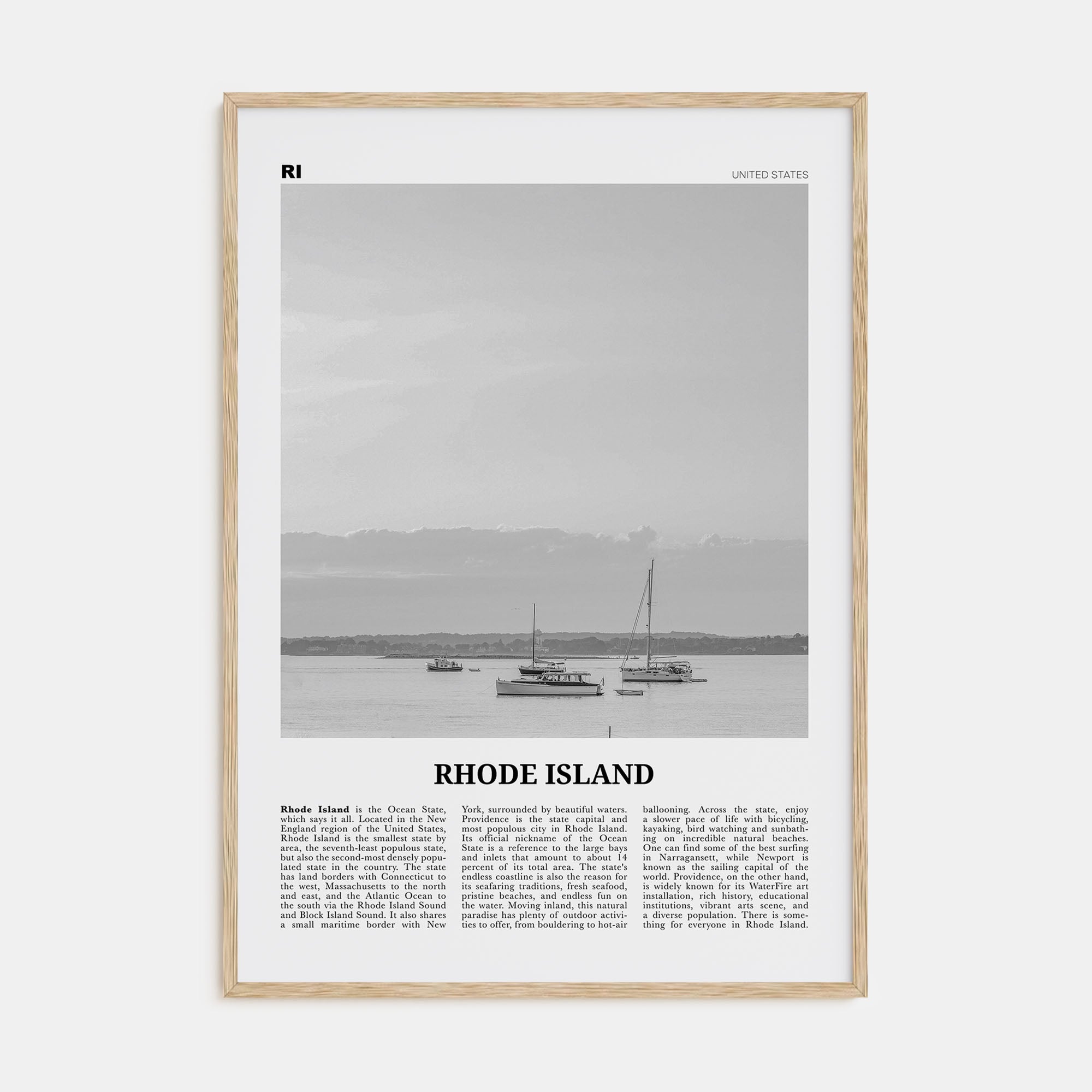 Rhode Island Travel B&W No 1 Poster