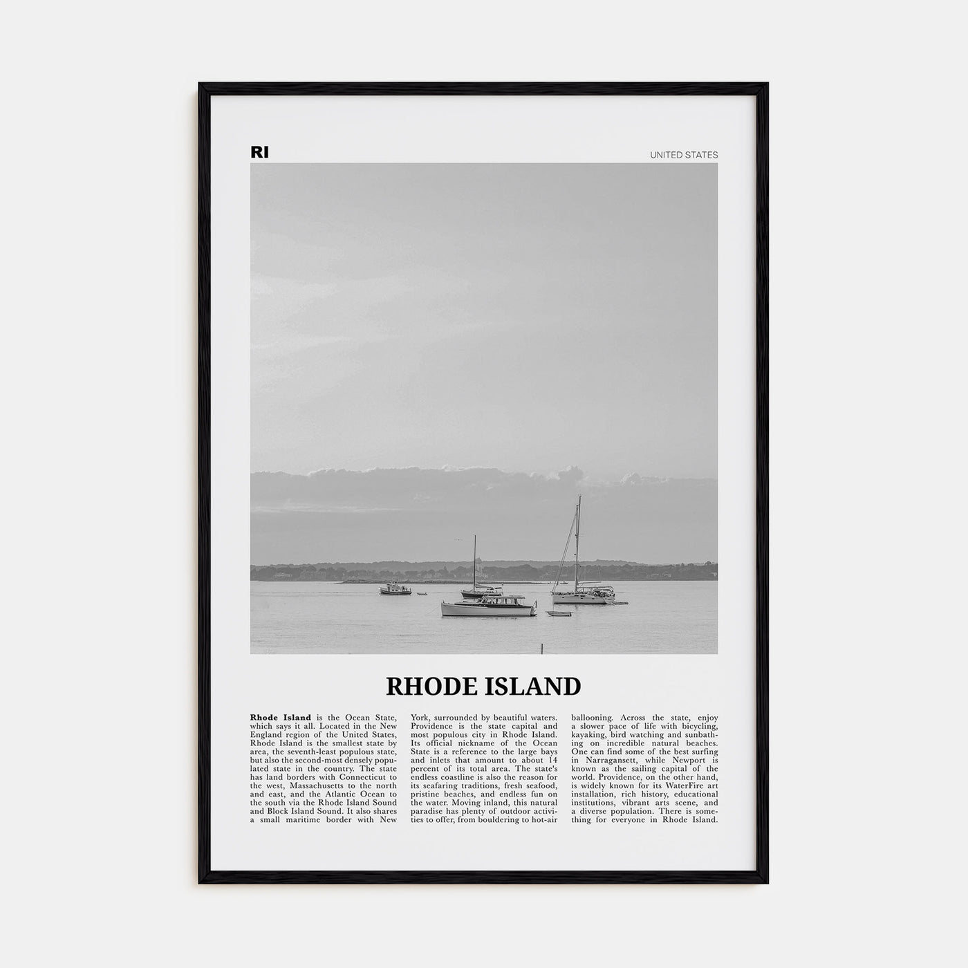 Rhode Island Travel B&W No 1 Poster