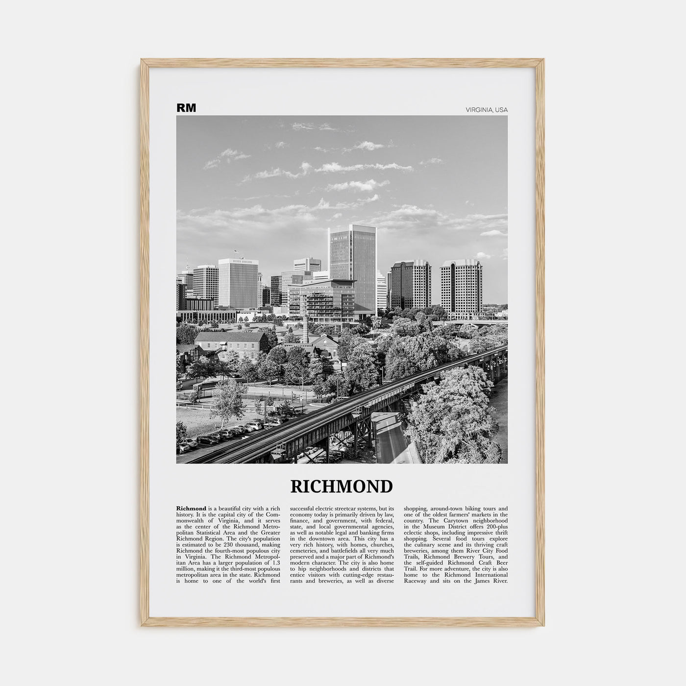 Richmond Travel B&W No 1 Poster