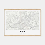 Riga Map Landscape Poster
