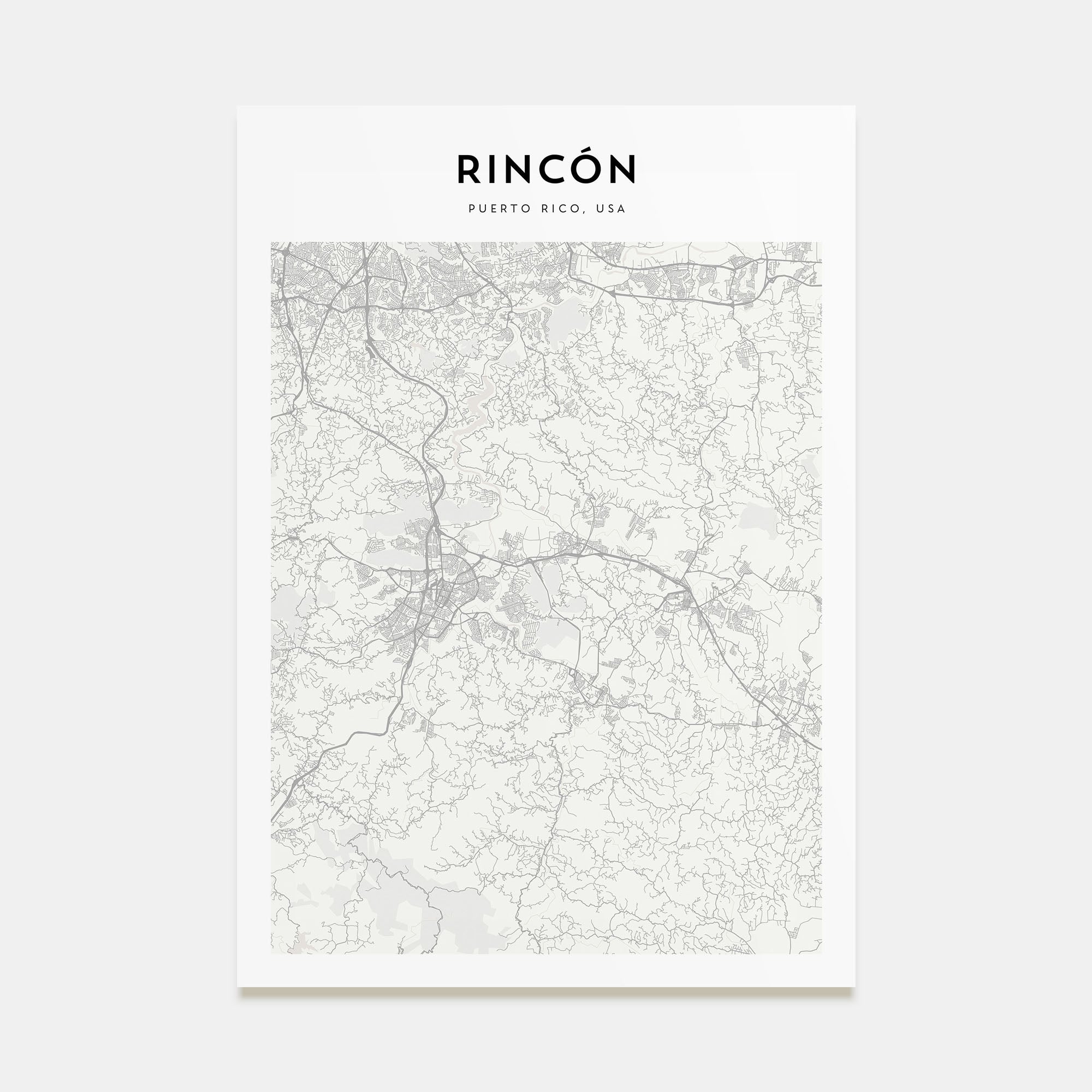 Rincón Map Portrait Poster