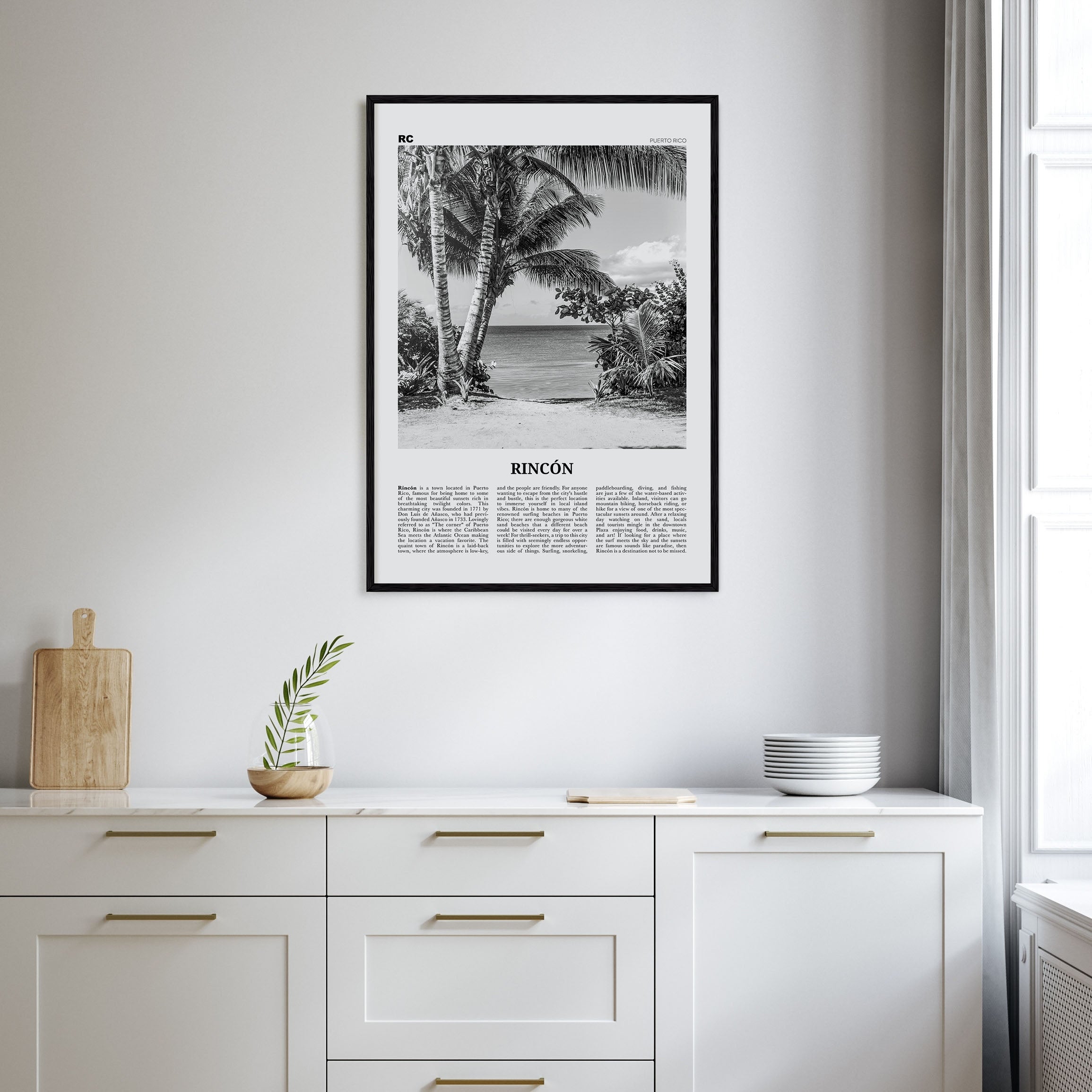 Rincón Travel B&W Poster